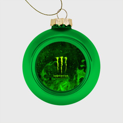 Стеклянный ёлочный шар Monster energy