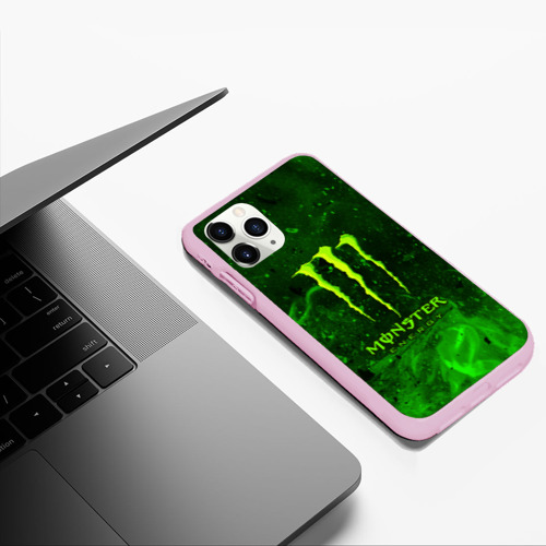 Чехол для iPhone 11 Pro Max матовый Monster energy, цвет розовый - фото 5