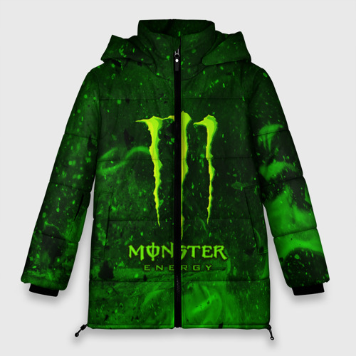 Женская зимняя куртка Oversize Monster energy, цвет черный