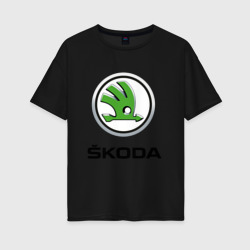 Женская футболка хлопок Oversize Skoda