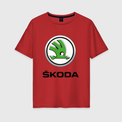 Женская футболка хлопок Oversize Skoda