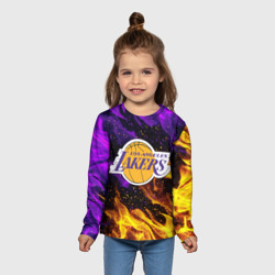 Детский лонгслив 3D LA Lakers - фото 2