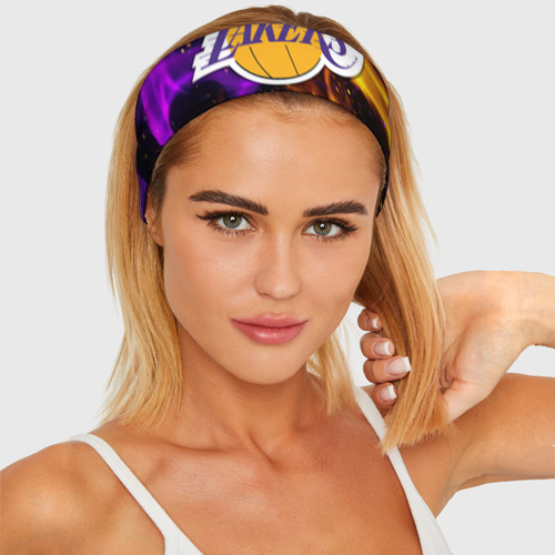 Повязка на голову 3D LA Lakers - фото 3