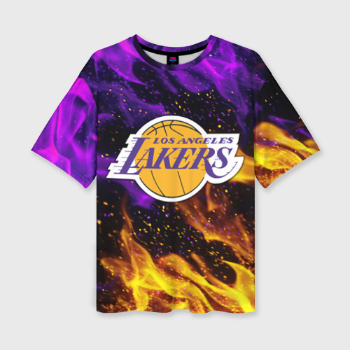 Женская футболка oversize 3D LA Lakers, цвет 3D печать