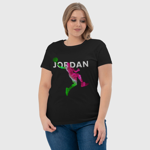 Женская футболка хлопок с принтом Michael Jordan, фото #4