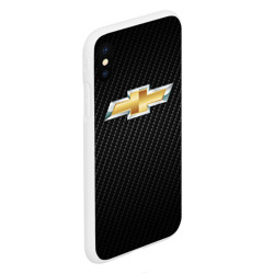 Чехол для iPhone XS Max матовый Chevrolet Carbon Шевроле Карбон - фото 2