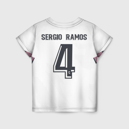 Детская футболка 3D с принтом Ramos home 20-21, вид сзади #1