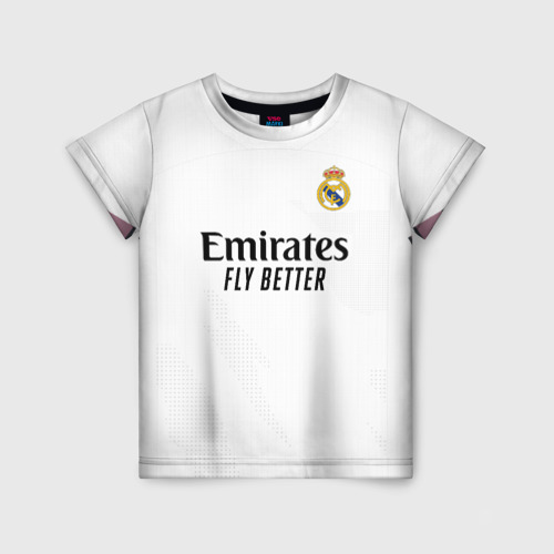Детская футболка 3D с принтом Ramos home 20-21, вид спереди #2