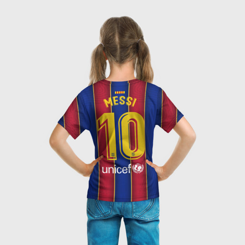 Детская футболка 3D Messi home 20-21, цвет 3D печать - фото 6