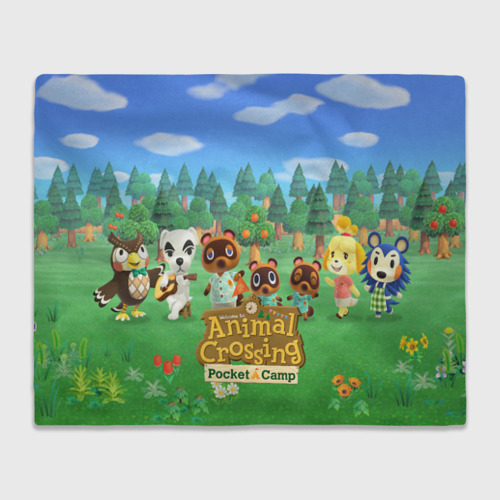 Плед 3D Animal Crossing, цвет 3D (велсофт)