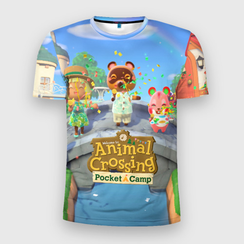 Мужская футболка 3D Slim ANIMAL CROSSING, цвет 3D печать