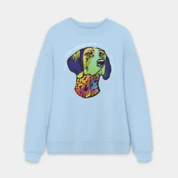 Мужской свитшот oversize без начеса хлопок Берегись курцхаара