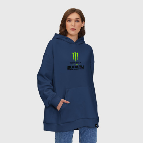 Худи SuperOversize хлопок Monster energy, цвет темно-синий - фото 4