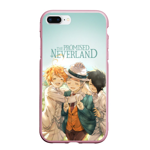 Чехол для iPhone 7Plus/8 Plus матовый The Promised Neverland, цвет розовый