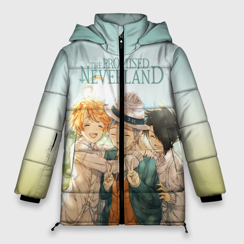 Женская зимняя куртка Oversize The Promised Neverland, цвет светло-серый