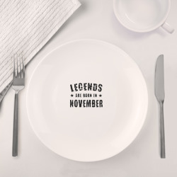 Набор: тарелка + кружка Легенды рождаются в ноябре - фото 2