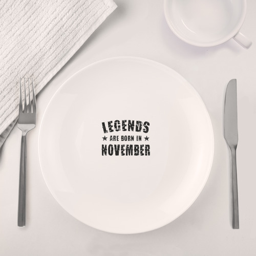 Набор: тарелка + кружка Легенды рождаются в ноябре - фото 4
