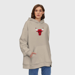 Худи SuperOversize хлопок Chicago bulls лого - фото 2