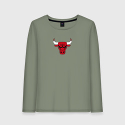 Женский лонгслив хлопок Chicago bulls лого