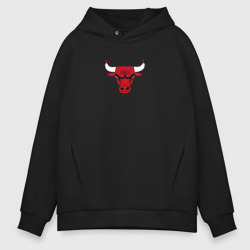 Мужское худи Oversize хлопок Chicago bulls лого