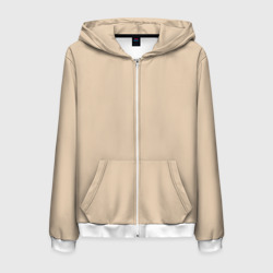 Мужская толстовка 3D на молнии Бежевая