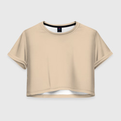Женская футболка Crop-top 3D Бежевая