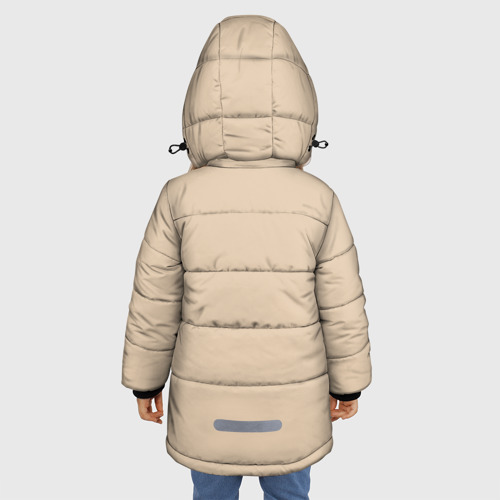 Зимняя куртка для девочек 3D Бежевая, цвет черный - фото 4
