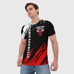 Мужская футболка 3D Chicago bulls - фото 2