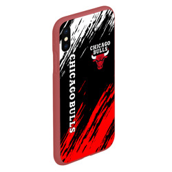 Чехол для iPhone XS Max матовый Chicago bulls - фото 2