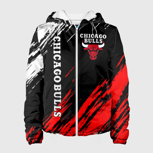 Женская куртка 3D Chicago bulls, цвет белый