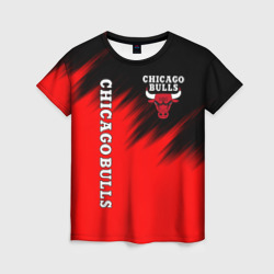 Женская футболка 3D Chicago bulls Чикаго буллс