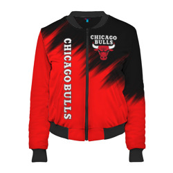 Женский бомбер 3D Chicago bulls Чикаго буллс