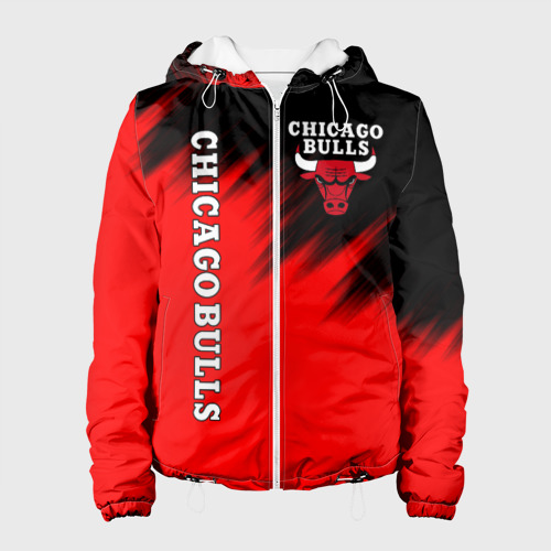 Женская куртка 3D Chicago bulls Чикаго буллс, цвет белый