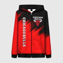 Женская толстовка 3D на молнии Chicago bulls Чикаго буллс