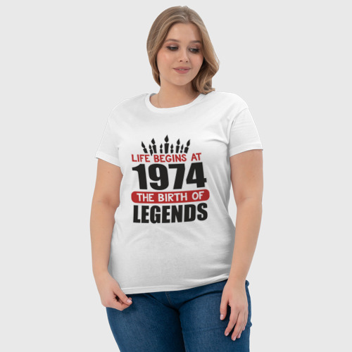 Женская футболка хлопок 1974 - рождение легенды - фото 6