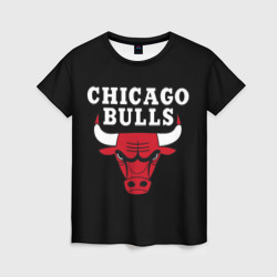 Женская футболка 3D Chicago bulls Чикаго буллс