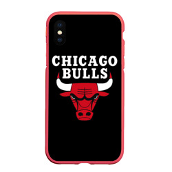 Чехол для iPhone XS Max матовый Chicago bulls Чикаго буллс