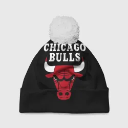 Шапка 3D c помпоном Chicago bulls Чикаго буллс
