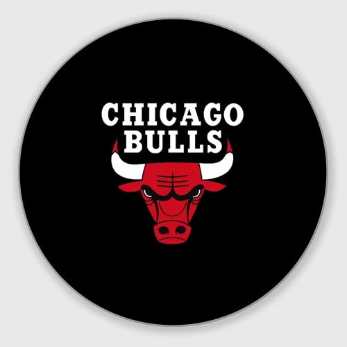 Круглый коврик для мышки Chicago bulls Чикаго буллс