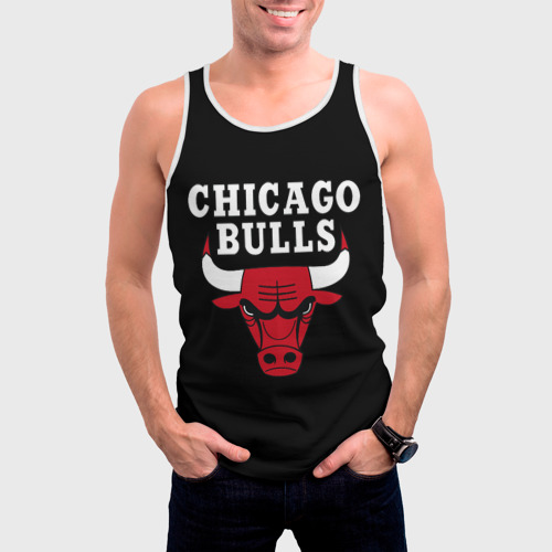 Мужская майка 3D Chicago bulls Чикаго буллс, цвет 3D печать - фото 3