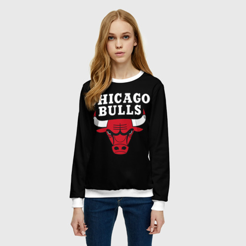 Женский свитшот 3D Chicago bulls Чикаго буллс, цвет 3D печать - фото 3