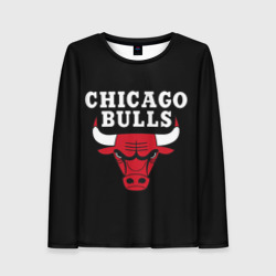 Женский лонгслив 3D Chicago bulls Чикаго буллс