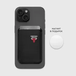 Картхолдер Magsafe магнитный Chicago bulls Чикаго буллс лого на кармашке - фото 2