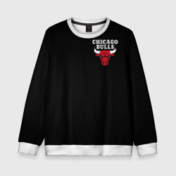 Детский свитшот 3D Chicago bulls Чикаго буллс лого на кармашке