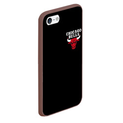 Чехол для iPhone 5/5S матовый Chicago bulls Чикаго буллс лого на кармашке - фото 2