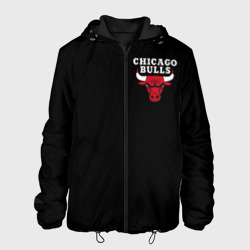 Мужская куртка 3D Chicago bulls Чикаго буллс лого на кармашке