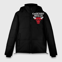 Мужская зимняя куртка 3D Chicago bulls Чикаго буллс лого на кармашке