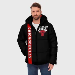 Мужская зимняя куртка 3D Chicago bulls - фото 2