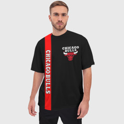 Мужская футболка oversize 3D Chicago bulls - фото 2