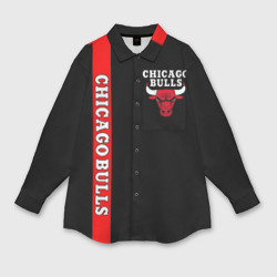 Женская рубашка oversize 3D Chicago bulls